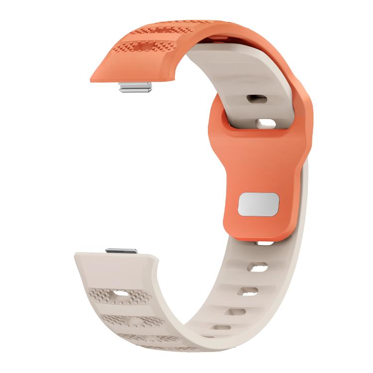 For Huawei Watch Fit 5 / Fit 5 Pro / Fit 4 Silver Buckle Dotted Silicone Watch Band