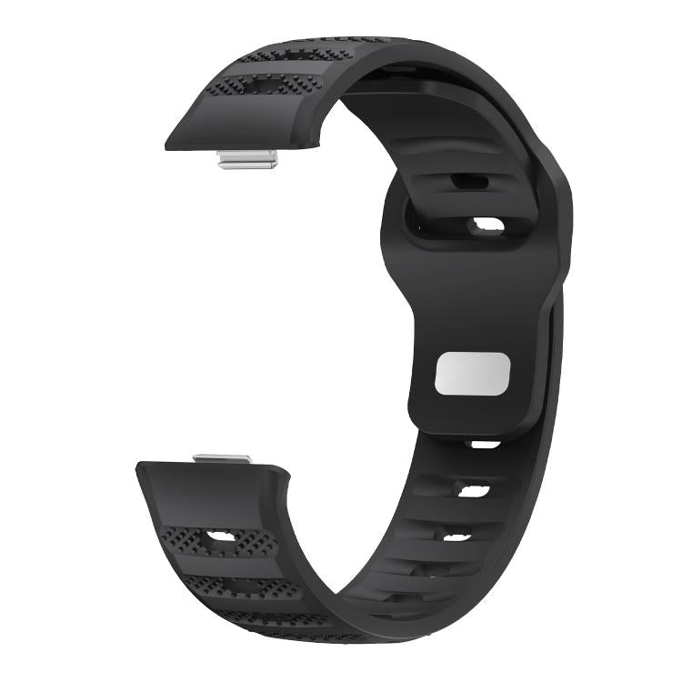 For Huawei Watch Fit 5 / Fit 5 Pro / Fit 4 Silver Buckle Dotted Silicone Watch Band