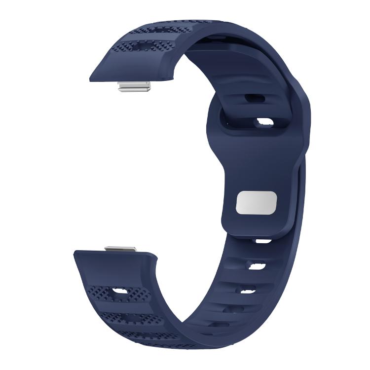For Huawei Watch Fit 5 / Fit 5 Pro / Fit 4 Silver Buckle Dotted Silicone Watch Band