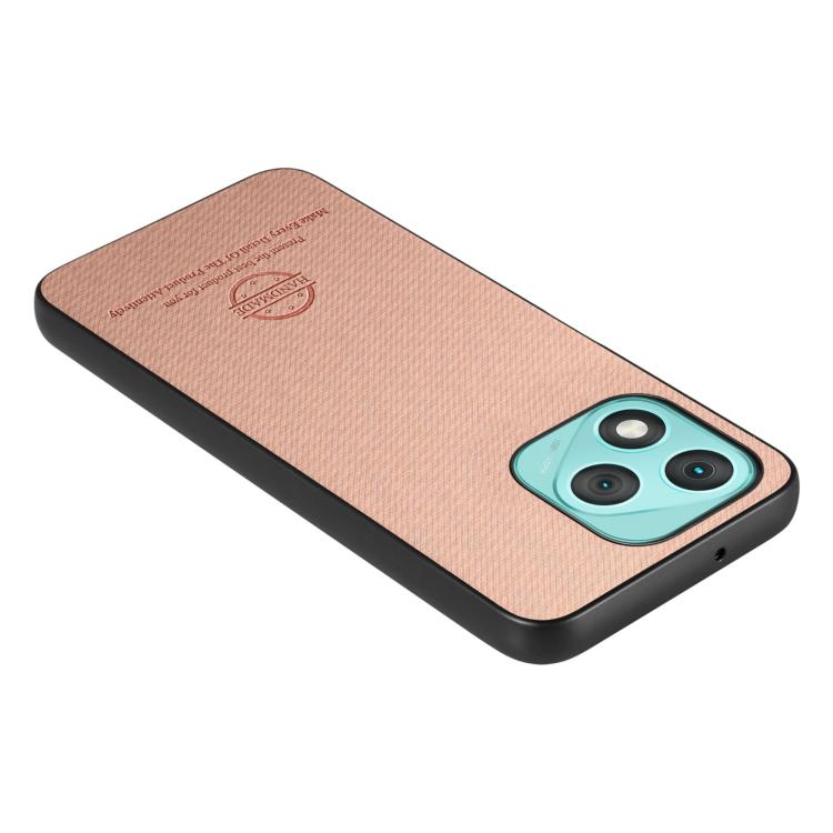 For Honor 400 Lite Global Twill Fabric Leather Skin Back Phone Case