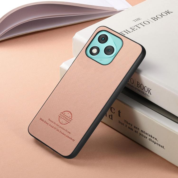 For Honor 400 Lite Global Twill Fabric Leather Skin Back Phone Case