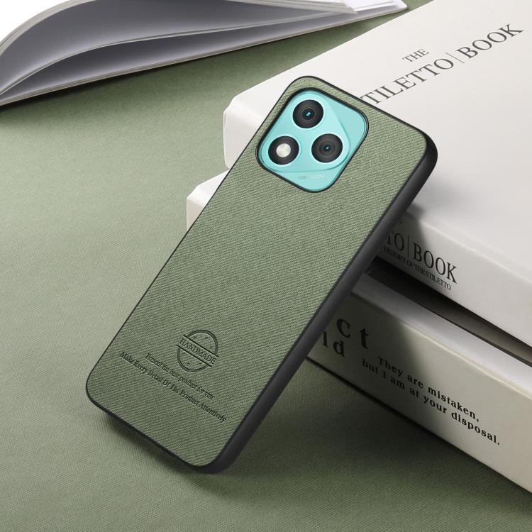 For Honor 400 Lite Global Twill Fabric Leather Skin Back Phone Case