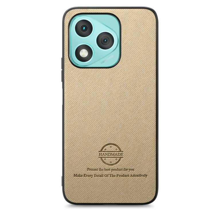 For Honor 400 Lite Global Twill Fabric Leather Skin Back Phone Case
