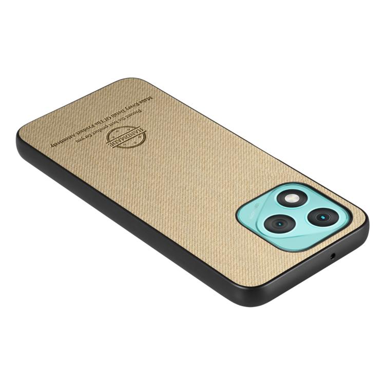For Honor 400 Lite Global Twill Fabric Leather Skin Back Phone Case