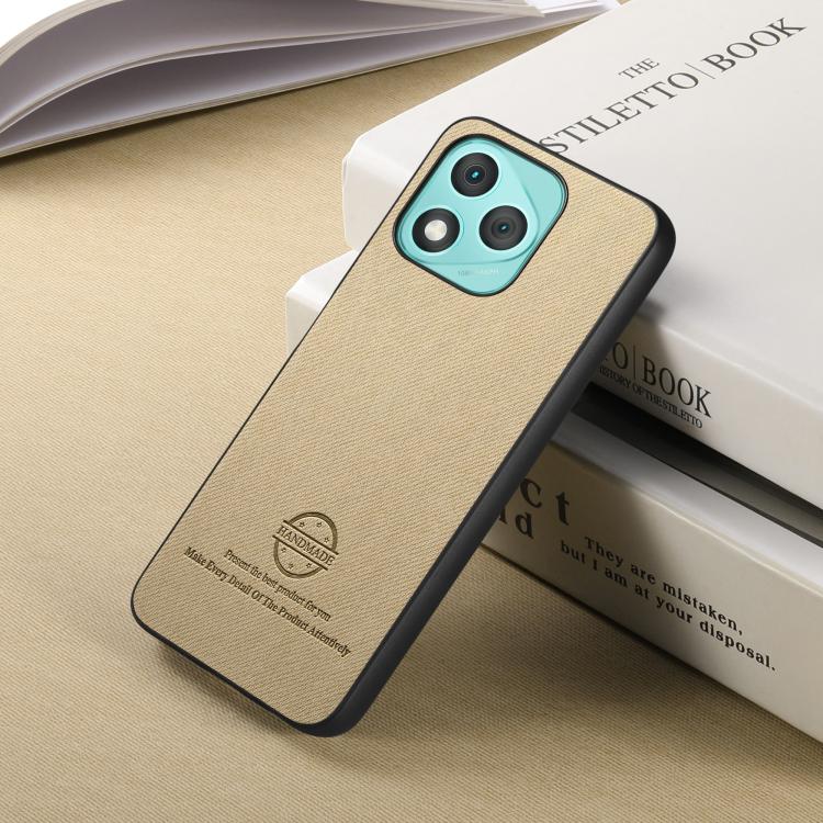 For Honor 400 Lite Global Twill Fabric Leather Skin Back Phone Case