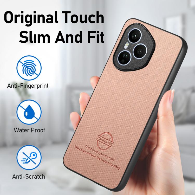 For Honor 400 Pro Global Twill Fabric Leather Skin Back Phone Case