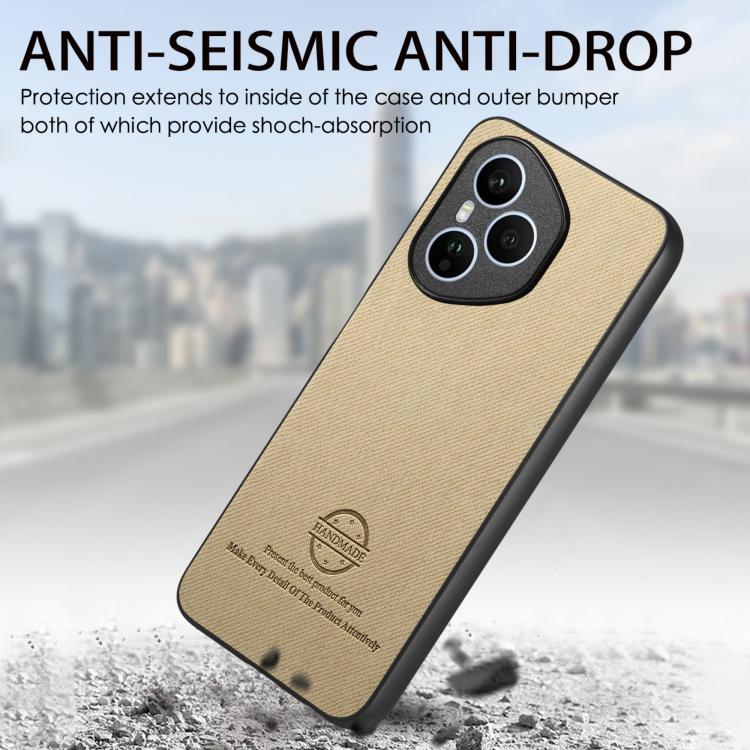 For Honor 400 Pro Global Twill Fabric Leather Skin Back Phone Case
