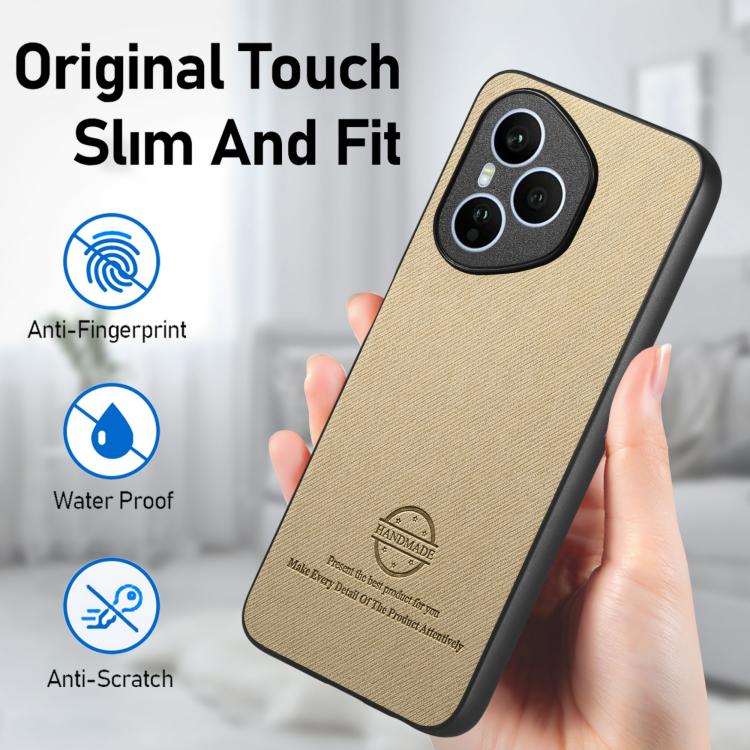 For Honor 400 Pro Global Twill Fabric Leather Skin Back Phone Case