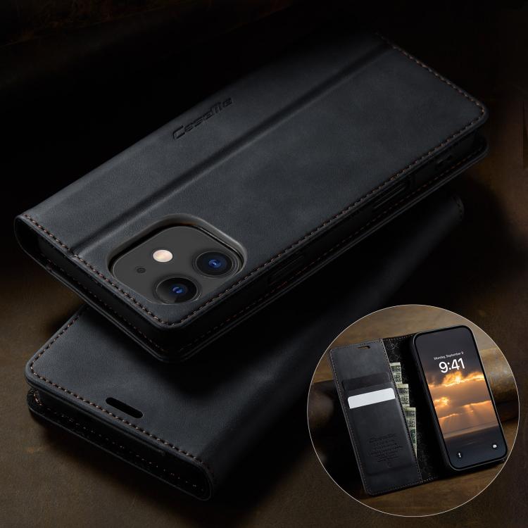 For iPhone 11 CaseMe 033 Calf Leather Lining Microfibre RFID Blocking Phone Case