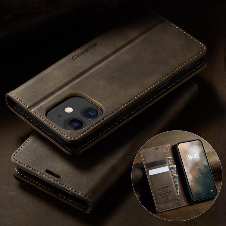For iPhone 11 CaseMe 033 Calf Leather Lining Microfibre RFID Blocking Phone Case