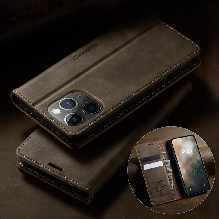 For iPhone 11 Pro CaseMe 033 Calf Leather Lining Microfibre RFID Blocking Phone Case