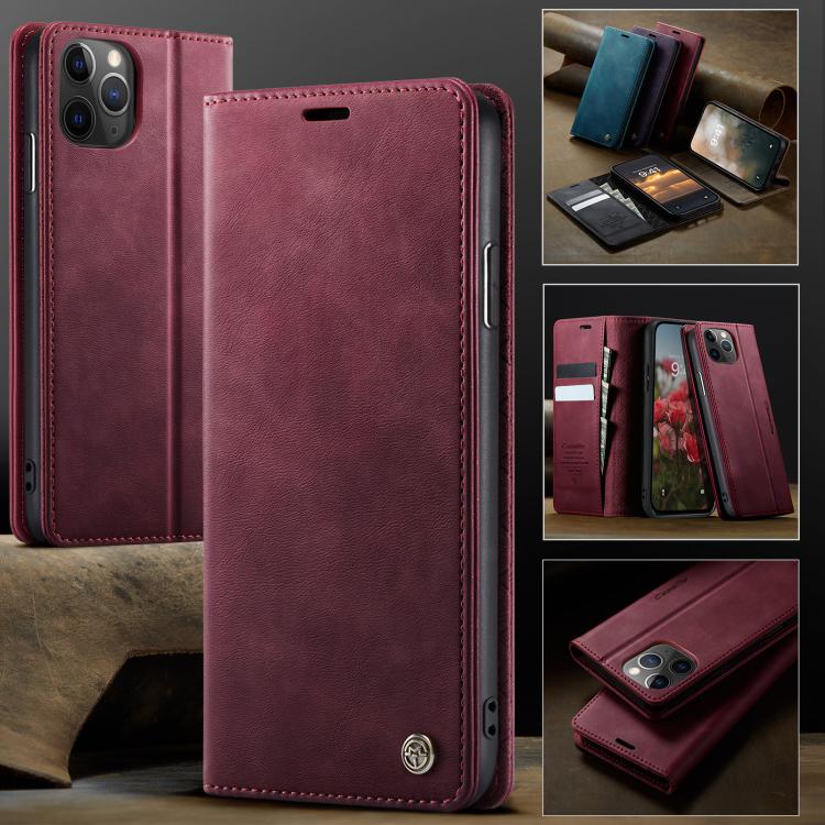 For iPhone 11 Pro CaseMe 033 Calf Leather Lining Microfibre RFID Blocking Phone Case