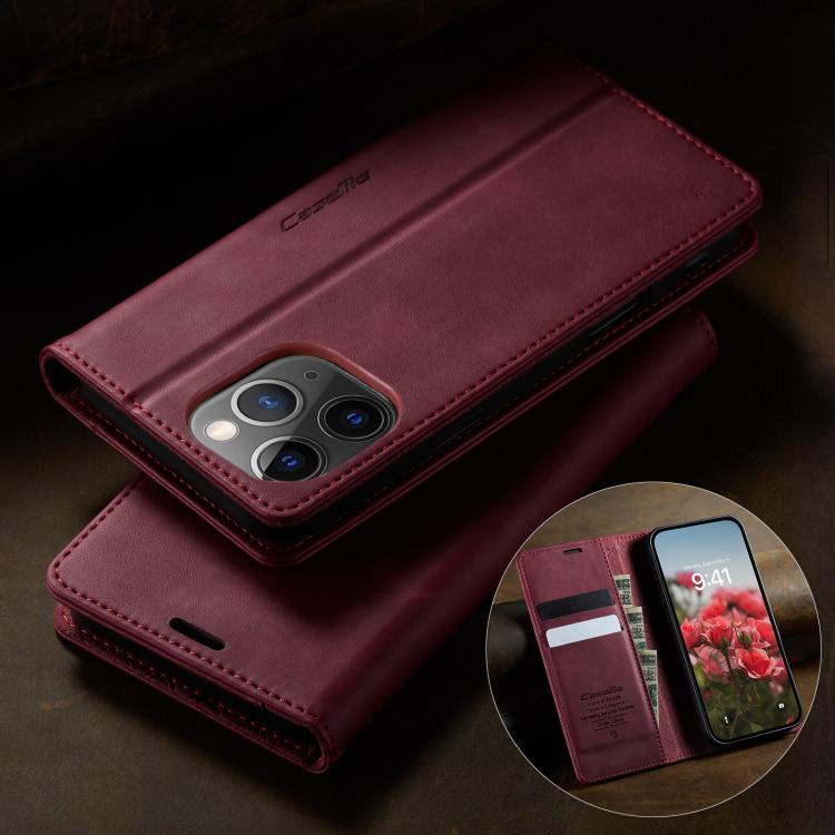 For iPhone 11 Pro CaseMe 033 Calf Leather Lining Microfibre RFID Blocking Phone Case