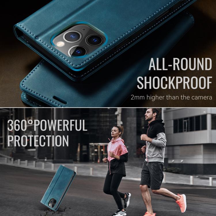 For iPhone 11 Pro CaseMe 033 Calf Leather Lining Microfibre RFID Blocking Phone Case