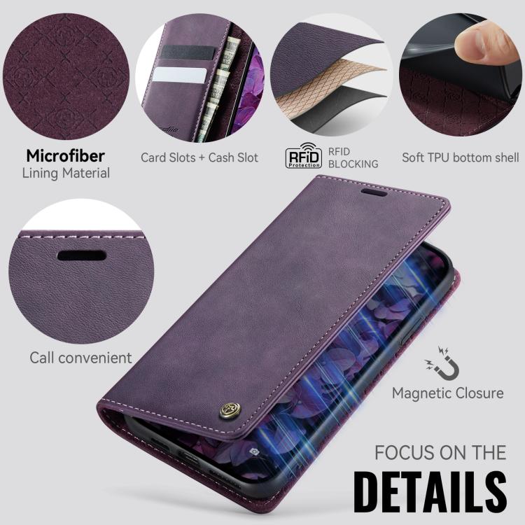 For iPhone 11 Pro CaseMe 033 Calf Leather Lining Microfibre RFID Blocking Phone Case