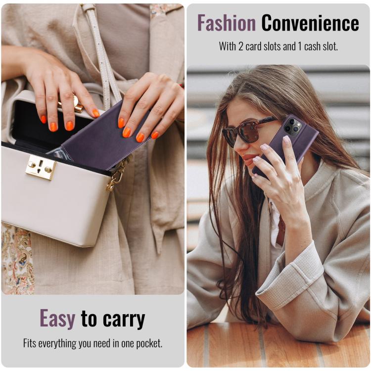 For iPhone 11 Pro CaseMe 033 Calf Leather Lining Microfibre RFID Blocking Phone Case