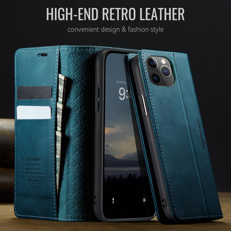 For iPhone 11 Pro Max CaseMe 033 Calf Leather Lining Microfibre RFID Blocking Phone Case