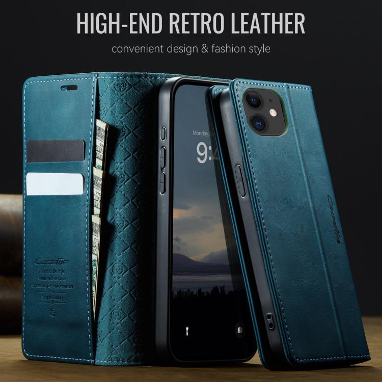 For iPhone 12 mini CaseMe 033 Calf Leather Lining Microfibre RFID Blocking Phone Case