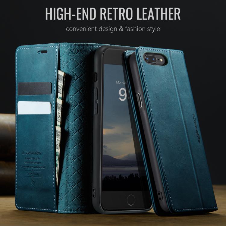 For iPhone 7 Plus / 8 Plus CaseMe 033 Calf Leather Lining Microfibre RFID Blocking Phone Case