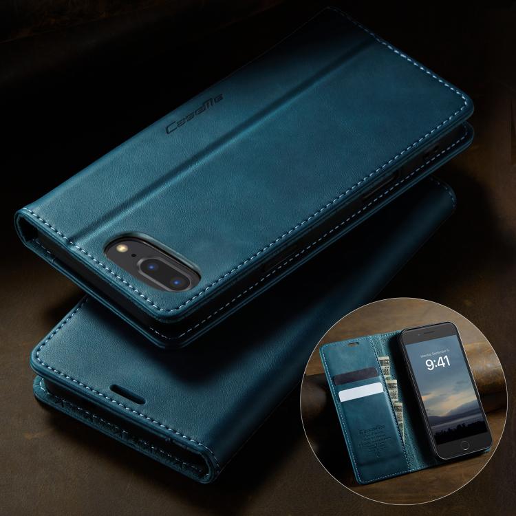 For iPhone 7 Plus / 8 Plus CaseMe 033 Calf Leather Lining Microfibre RFID Blocking Phone Case