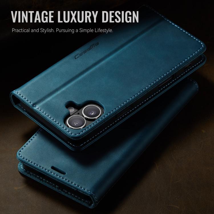 For iPhone 17 CaseMe 033 Calf Leather Lining Microfibre RFID Blocking Phone Case