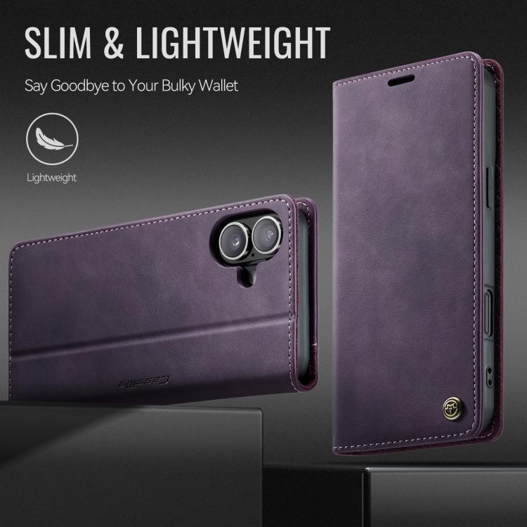 For iPhone 17 CaseMe 033 Calf Leather Lining Microfibre RFID Blocking Phone Case