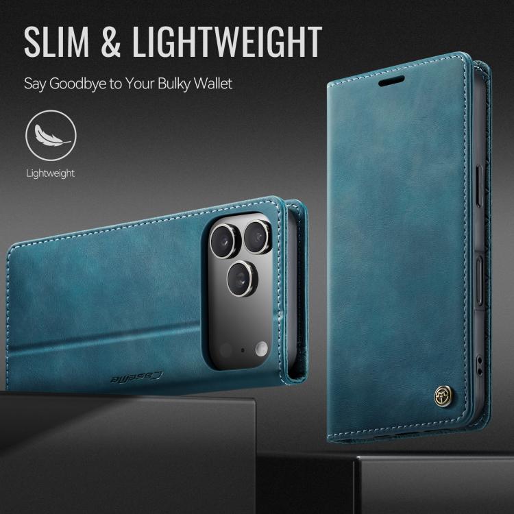 For iPhone 17 Pro Max CaseMe 033 Calf Leather Lining Microfibre RFID Blocking Phone Case