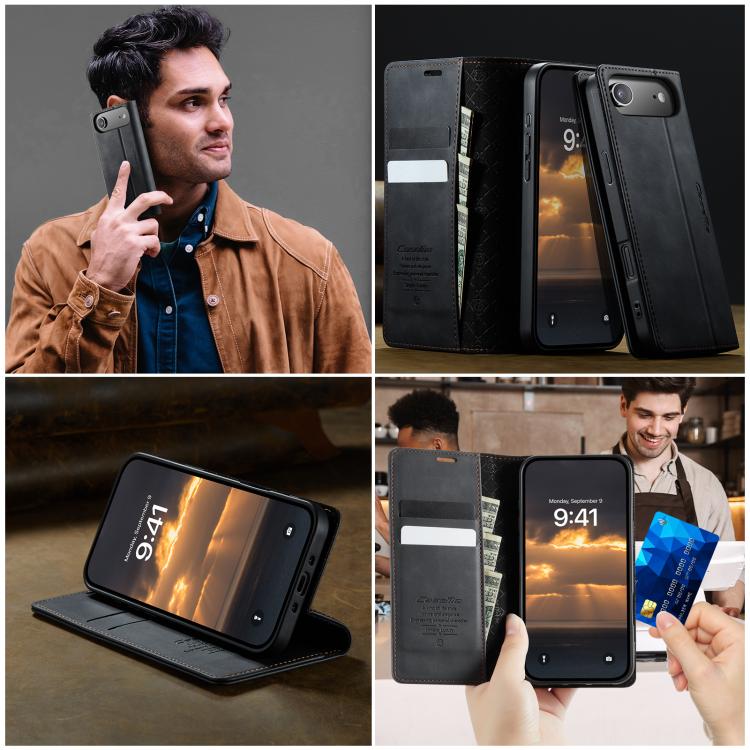 For iPhone Air CaseMe 033 Calf Leather Lining Microfibre RFID Blocking Phone Case