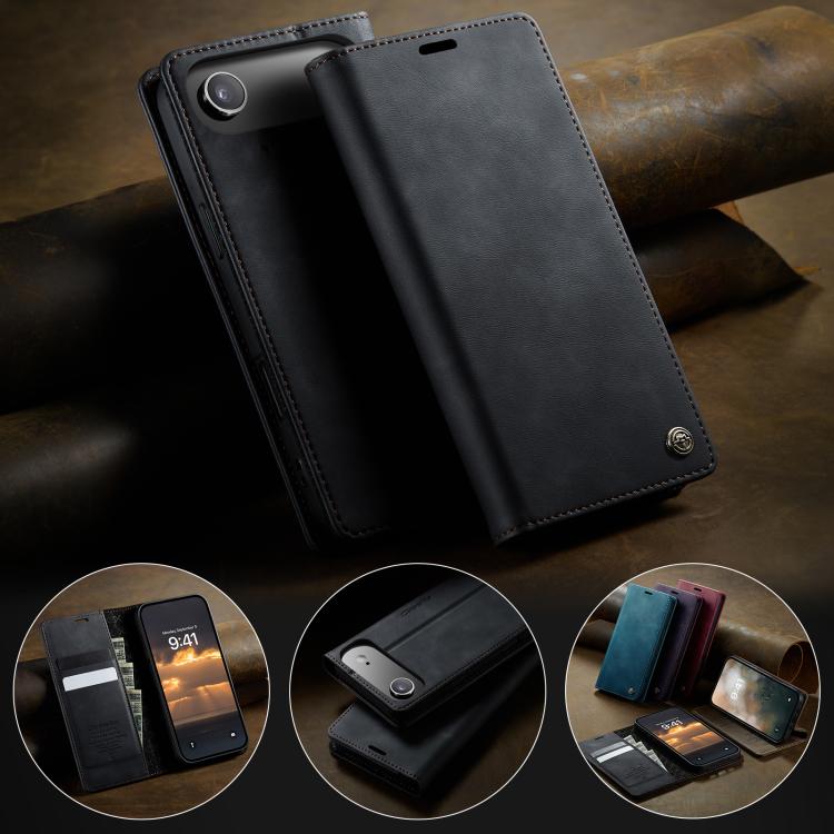 For iPhone Air CaseMe 033 Calf Leather Lining Microfibre RFID Blocking Phone Case