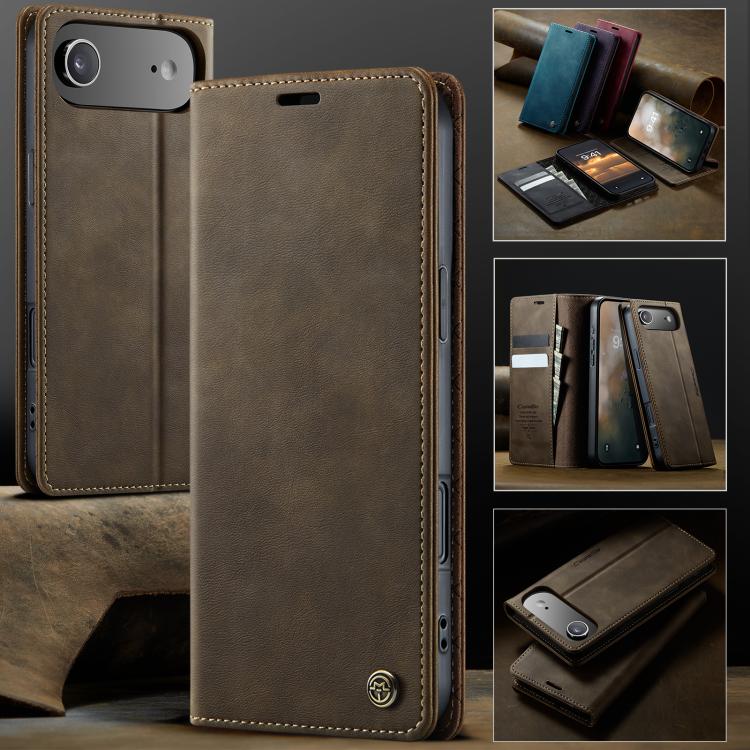 For iPhone Air CaseMe 033 Calf Leather Lining Microfibre RFID Blocking Phone Case