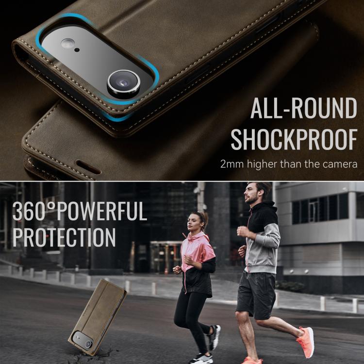 For iPhone Air CaseMe 033 Calf Leather Lining Microfibre RFID Blocking Phone Case