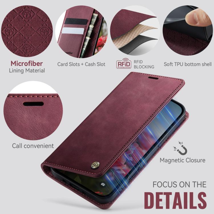 For iPhone Air CaseMe 033 Calf Leather Lining Microfibre RFID Blocking Phone Case