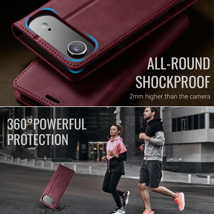 For iPhone Air CaseMe 033 Calf Leather Lining Microfibre RFID Blocking Phone Case