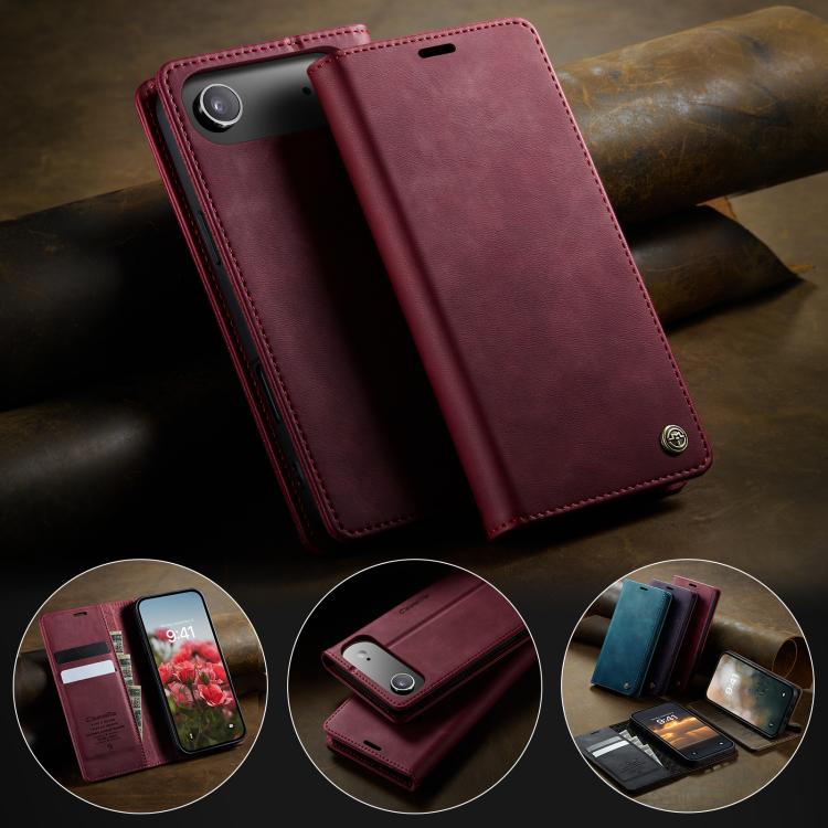 For iPhone Air CaseMe 033 Calf Leather Lining Microfibre RFID Blocking Phone Case