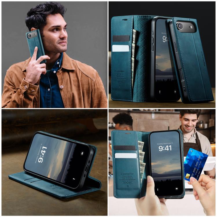 For iPhone Air CaseMe 033 Calf Leather Lining Microfibre RFID Blocking Phone Case
