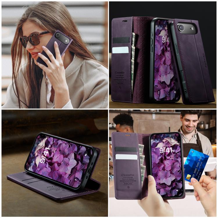 For iPhone Air CaseMe 033 Calf Leather Lining Microfibre RFID Blocking Phone Case