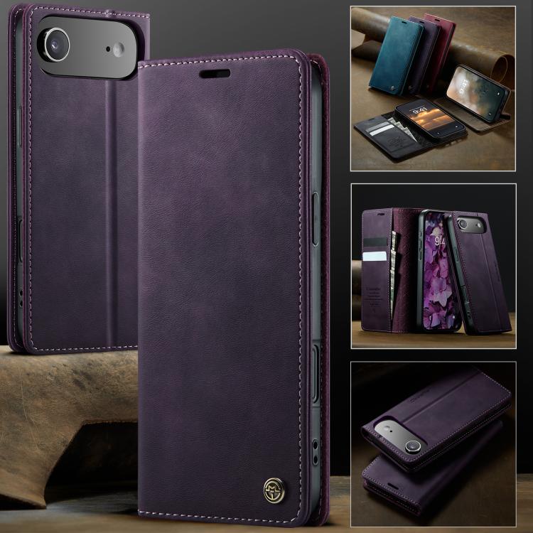 For iPhone Air CaseMe 033 Calf Leather Lining Microfibre RFID Blocking Phone Case