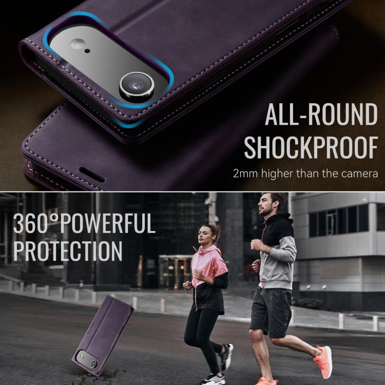 For iPhone Air CaseMe 033 Calf Leather Lining Microfibre RFID Blocking Phone Case