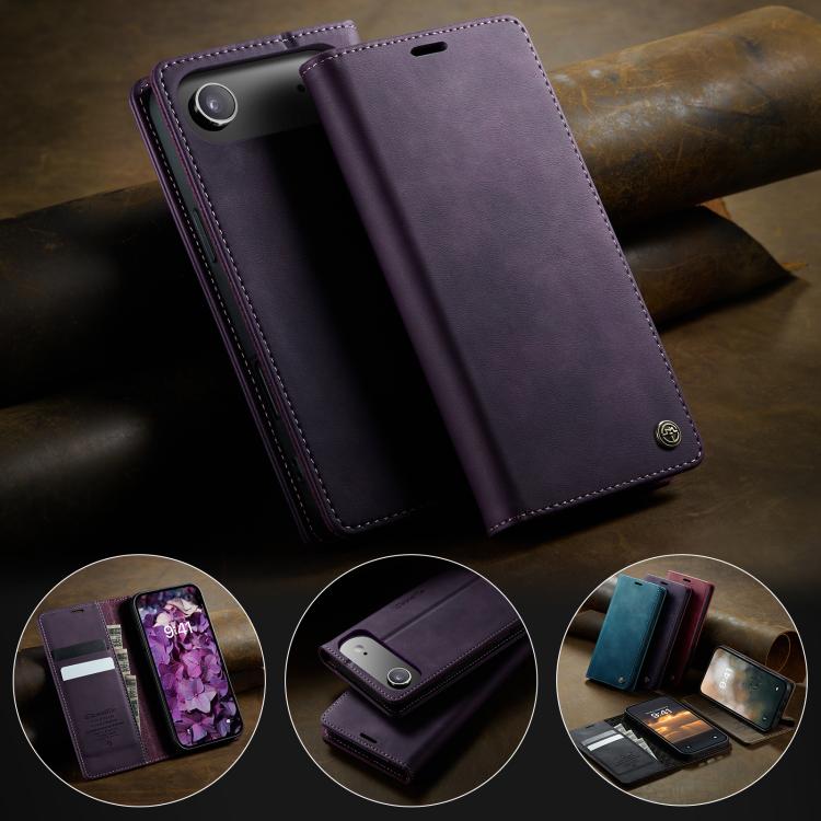 For iPhone Air CaseMe 033 Calf Leather Lining Microfibre RFID Blocking Phone Case