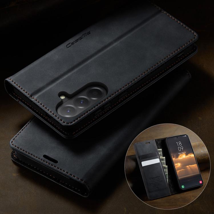 For Samsung Galaxy A36 5G CaseMe 033 Calf Leather Lining Microfibre RFID Blocking Phone Case