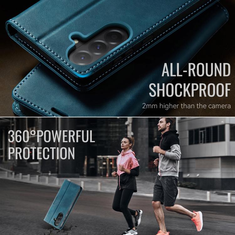 For Samsung Galaxy A36 5G CaseMe 033 Calf Leather Lining Microfibre RFID Blocking Phone Case