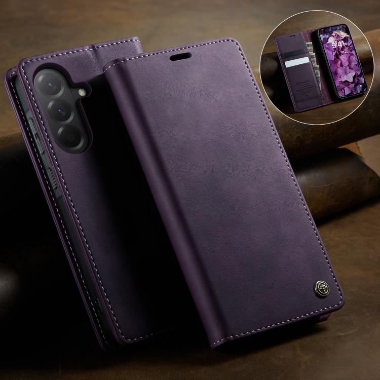 For Samsung Galaxy A36 5G CaseMe 033 Calf Leather Lining Microfibre RFID Blocking Phone Case