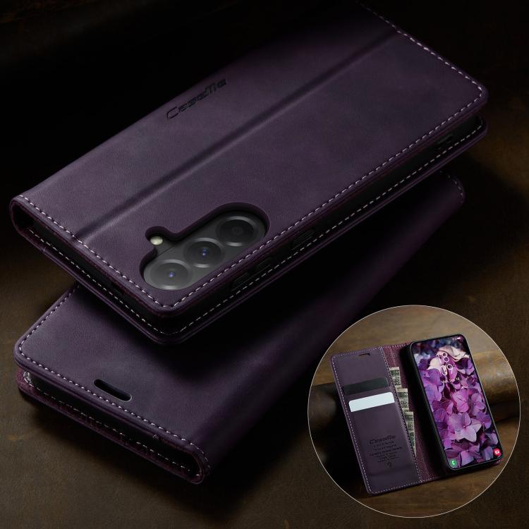 For Samsung Galaxy A36 5G CaseMe 033 Calf Leather Lining Microfibre RFID Blocking Phone Case