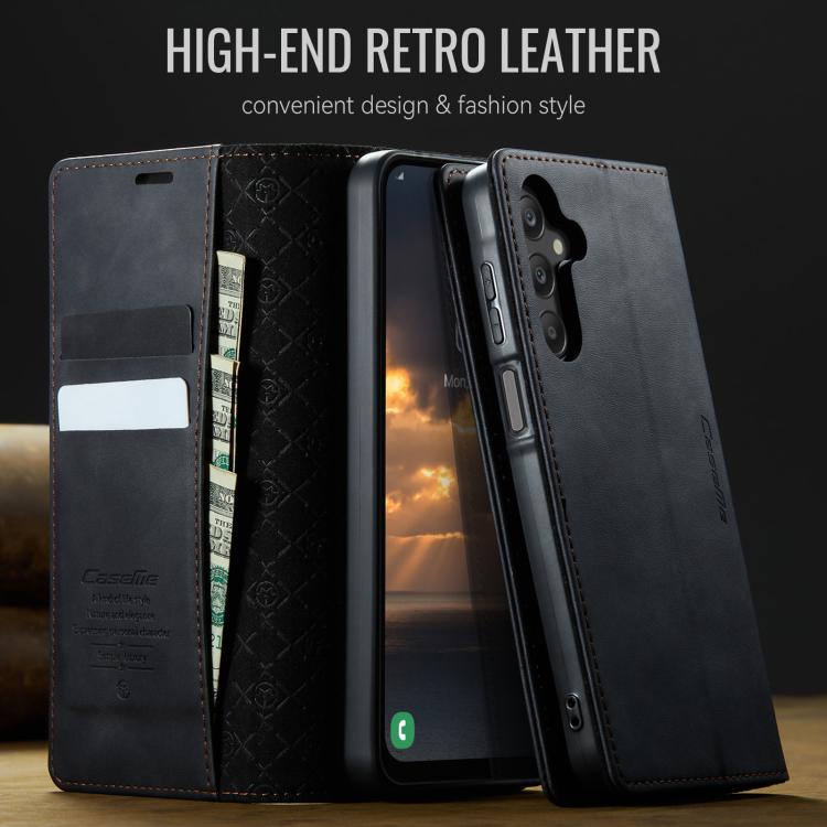 For Samsung Galaxy A16 5G CaseMe 033 Calf Leather Lining Microfibre RFID Blocking Phone Case