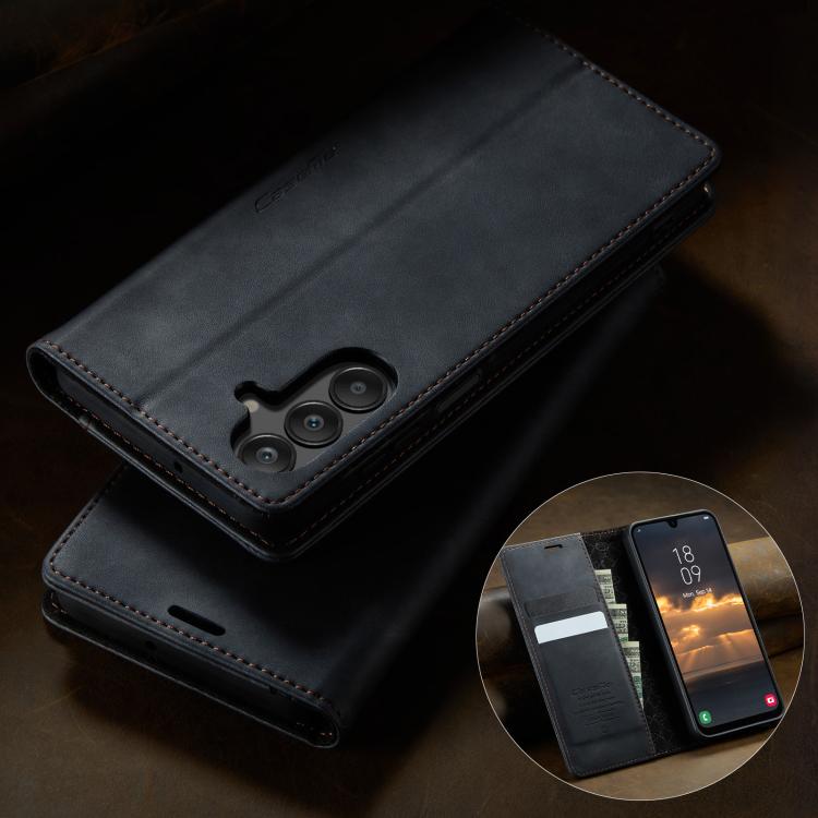 For Samsung Galaxy A16 5G CaseMe 033 Calf Leather Lining Microfibre RFID Blocking Phone Case