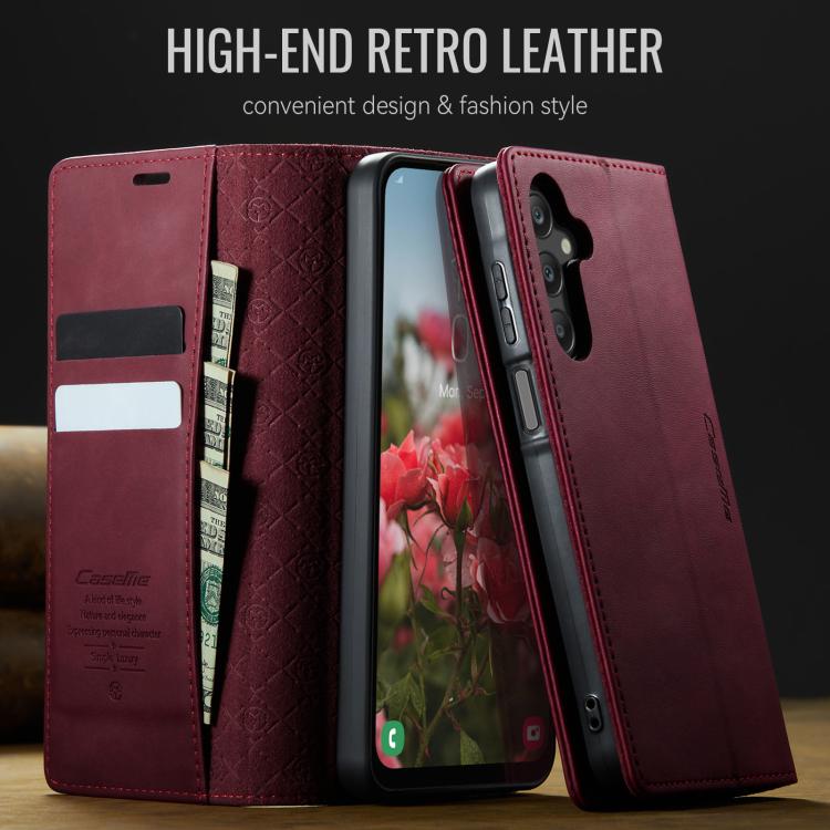 For Samsung Galaxy A16 5G CaseMe 033 Calf Leather Lining Microfibre RFID Blocking Phone Case
