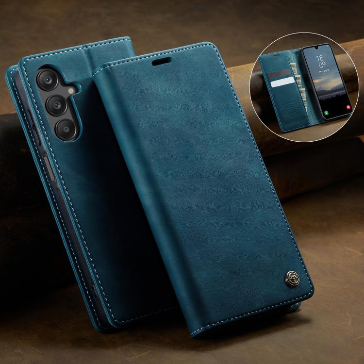 For Samsung Galaxy A16 5G CaseMe 033 Calf Leather Lining Microfibre RFID Blocking Phone Case