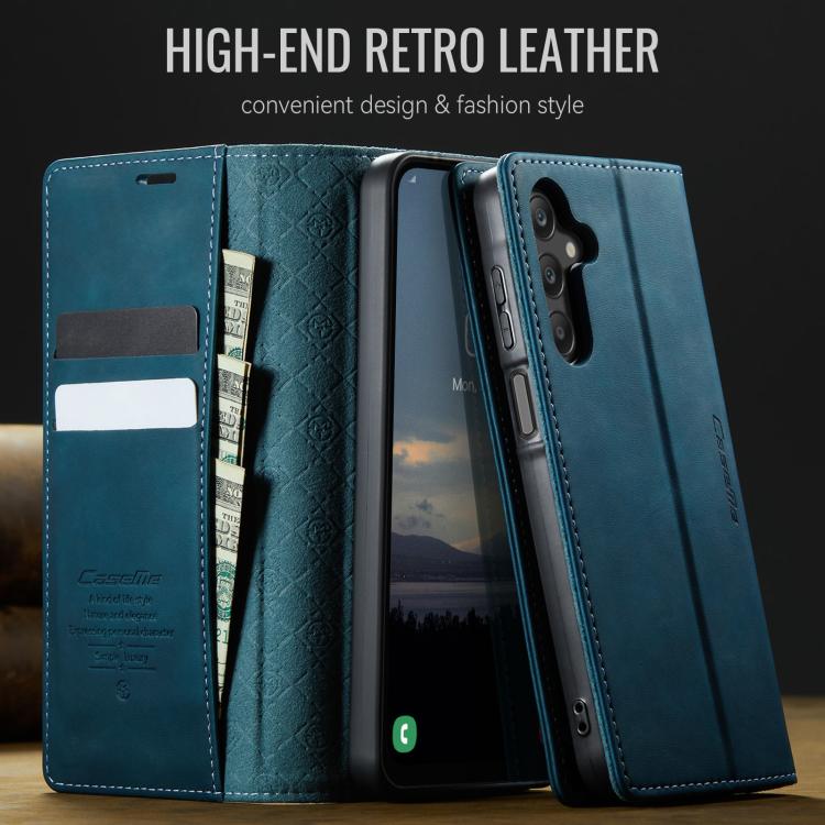 For Samsung Galaxy A16 5G CaseMe 033 Calf Leather Lining Microfibre RFID Blocking Phone Case