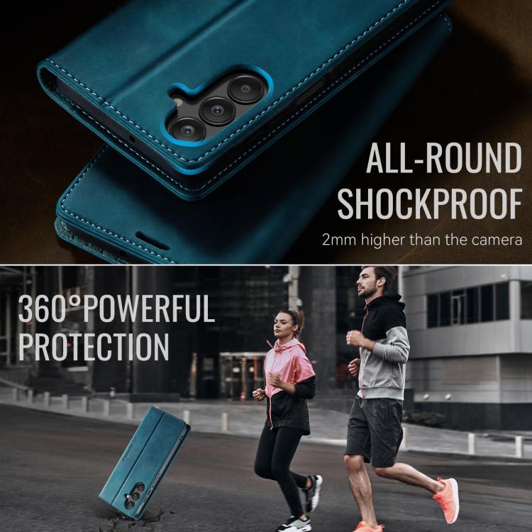 For Samsung Galaxy A16 5G CaseMe 033 Calf Leather Lining Microfibre RFID Blocking Phone Case