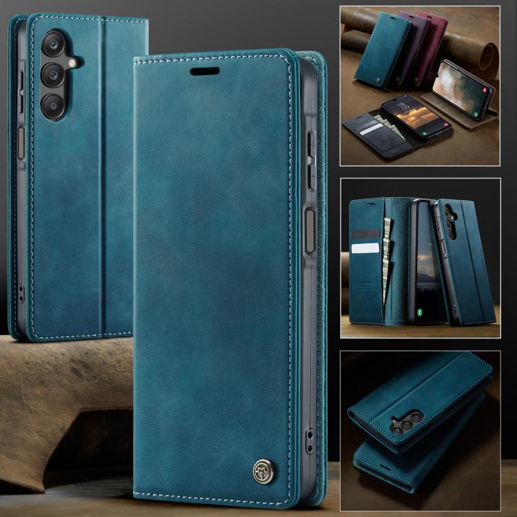 For Samsung Galaxy A16 5G CaseMe 033 Calf Leather Lining Microfibre RFID Blocking Phone Case